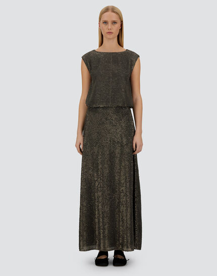 RESORT SKIRT IN MATT SEQUINS Iron 3 RESORT SKIRT IN MATT SEQUINS Iron