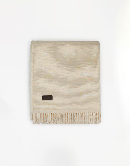 HERNO HABITA BOUCLÉ BLANKET Natural