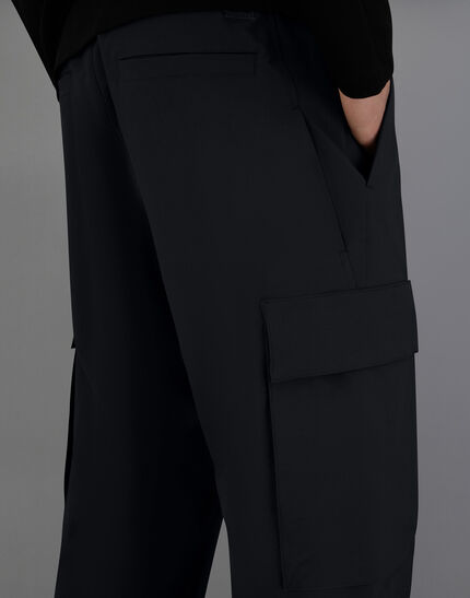 LAMINAR CARGO TROUSERS IN COMFORT TECH Black