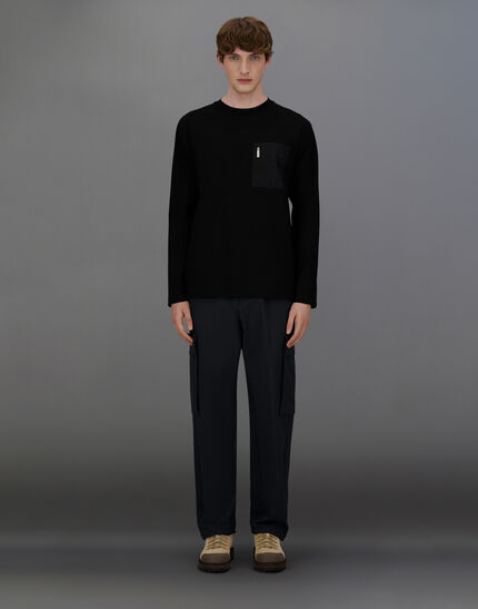 LAMINAR CARGO TROUSERS IN COMFORT TECH Black