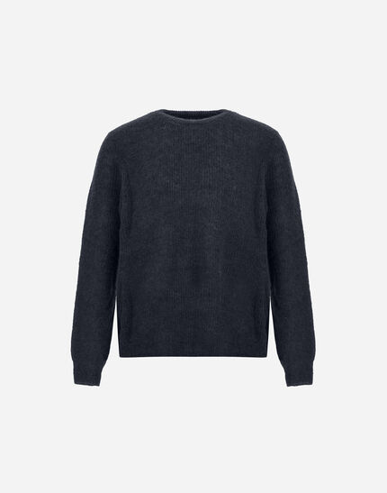 SWEATER IN COB STITCH ALPACA WOOL Navy Blue