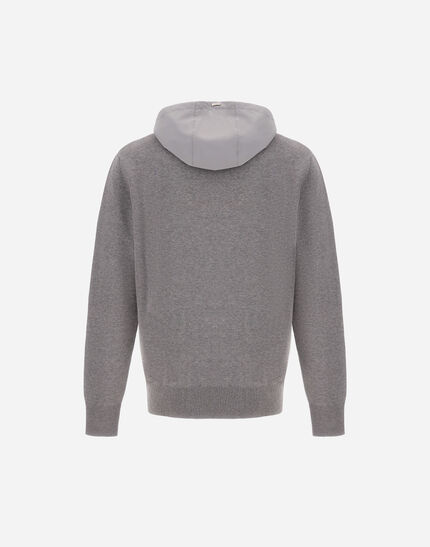 RESORT SWEATER IN DOUBLE COTTON KNIT AND TRAVEL NYLON PONENTE Grey 7 RESORT SWEATER IN DOUBLE COTTON KNIT AND TRAVEL NYLON PONENTE Grey