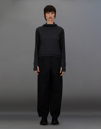 LAMINAR SWEATSHIRT IN WAFFLE JERSEY Black 4 LAMINAR SWEATSHIRT IN WAFFLE JERSEY Black