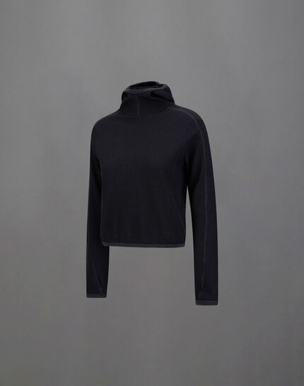 LAMINAR SWEATSHIRT IN WAFFLE JERSEY Black 6 LAMINAR SWEATSHIRT IN WAFFLE JERSEY Black