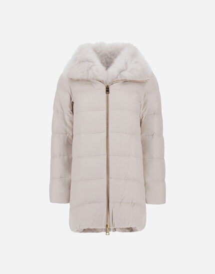 A-SHAPE JACKET IN CASHMERE AND SILK Chantilly