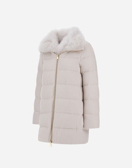 A-SHAPE JACKET IN CASHMERE AND SILK Chantilly