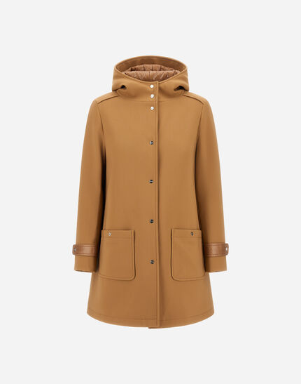 PARKA IN 2-LAYER SCUBA Camel 1 PARKA IN 2-LAYER SCUBA Camel