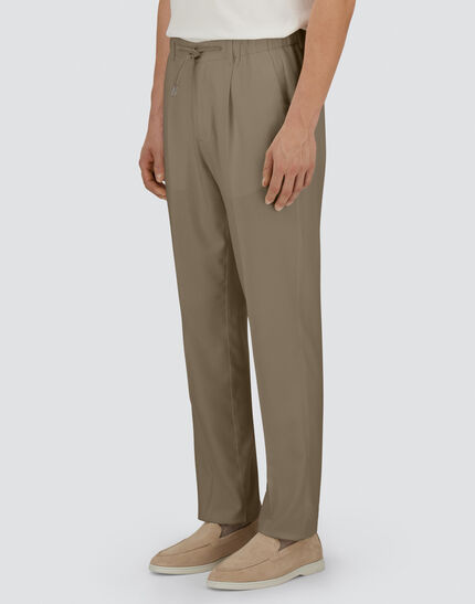 RESORT TROUSERS IN CASHMERE SILK Dove Grey