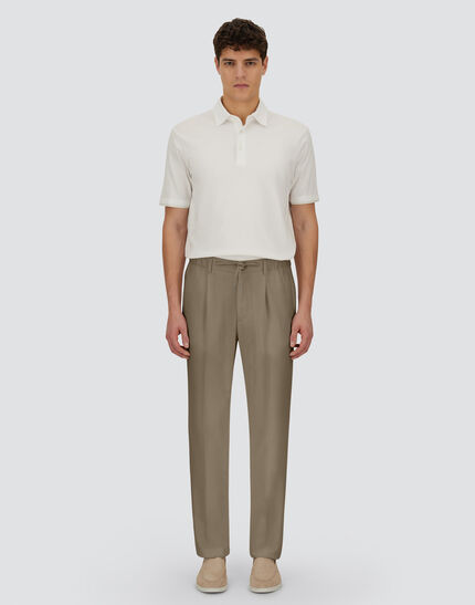 RESORT TROUSERS IN CASHMERE SILK Dove Grey