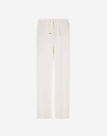RESORT TROUSERS IN CASHMERE SILK Ivory