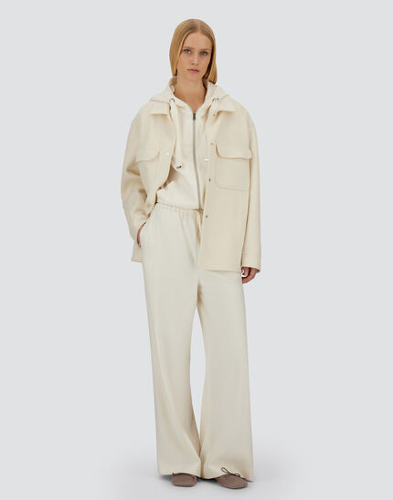 RESORT TROUSERS IN CASHMERE SILK Ivory