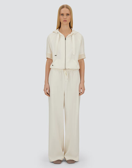 RESORT TROUSERS IN CASHMERE SILK Ivory