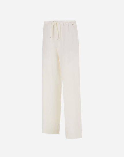 RESORT TROUSERS IN CASHMERE SILK Ivory