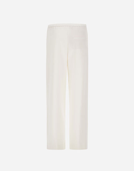 RESORT TROUSERS IN CASHMERE SILK Ivory