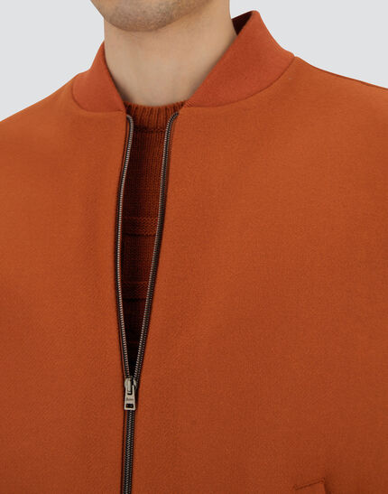 BOMBER JACKET IN EASY WOOL Orange