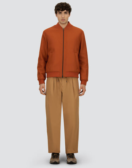 BOMBER JACKET IN EASY WOOL Orange