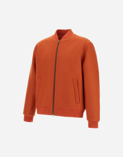 BOMBER JACKET IN EASY WOOL Orange