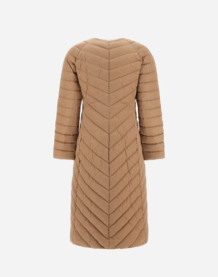 COAT IN SATIN Camel