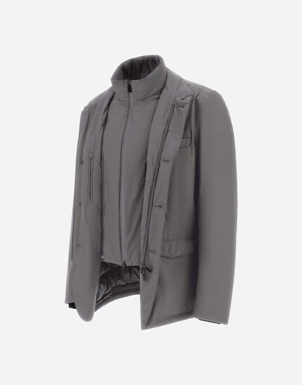 BLAZER WITH BIB IN 2-LAYER WINDSTOPPER Grey 3 BLAZER WITH BIB IN 2-LAYER WINDSTOPPER Grey