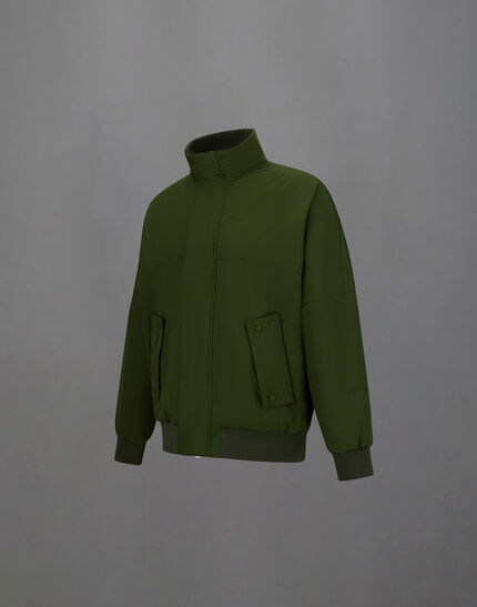 LAMINAR BOMBER JACKET IN ORGANIC TECH Greener Pastures