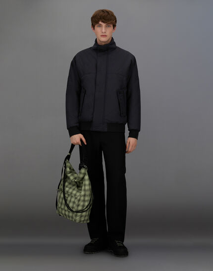 LAMINAR BOMBER JACKET IN ORGANIC TECH Black