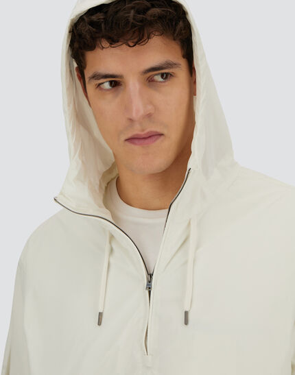 RESORT ANORAK JACKET IN LIGHT STRETCH NYLON White