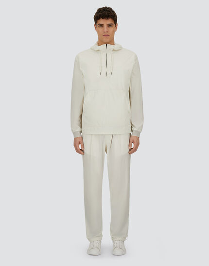 RESORT ANORAK JACKET IN LIGHT STRETCH NYLON White