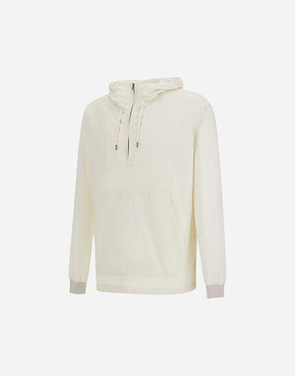 RESORT ANORAK JACKET IN LIGHT STRETCH NYLON White