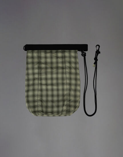 LAMINAR BAG IN CHECK WOVEN Sage