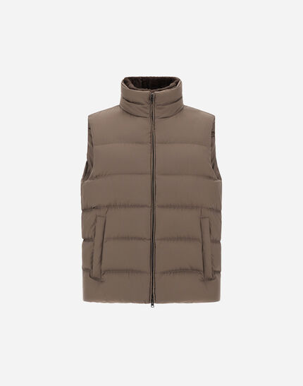 VEST IN ARENDELLE AND MONOGRAM Dark Taupe 1 VEST IN ARENDELLE AND MONOGRAM Dark Taupe