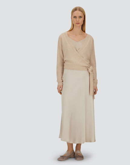 RESORT CARDIGAN IN LIGHT CASHMERE KNIT Chantilly