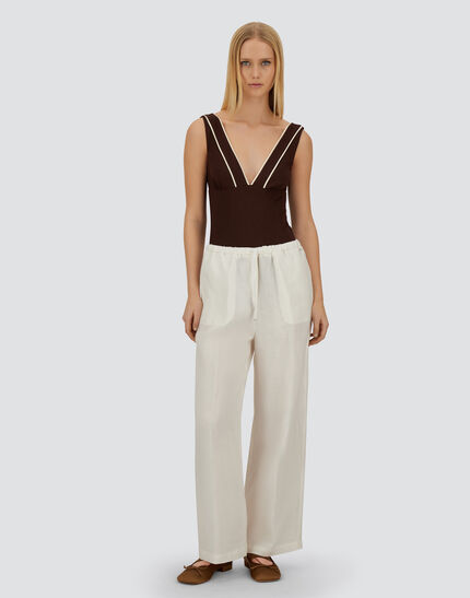 RESORT TROUSERS IN NEW LINEN White