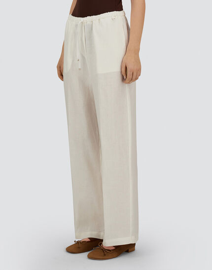 RESORT TROUSERS IN NEW LINEN White