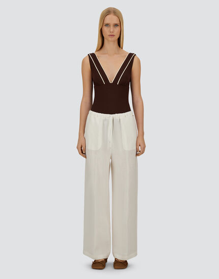 RESORT TROUSERS IN NEW LINEN White