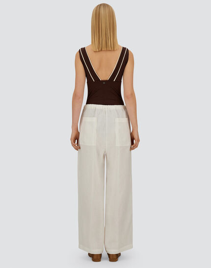 RESORT TROUSERS IN NEW LINEN White