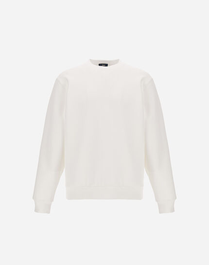 SWEATSHIRT IN SMOOTH DOUBLE JERSEY White