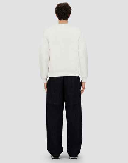 SWEATSHIRT IN SMOOTH DOUBLE JERSEY White