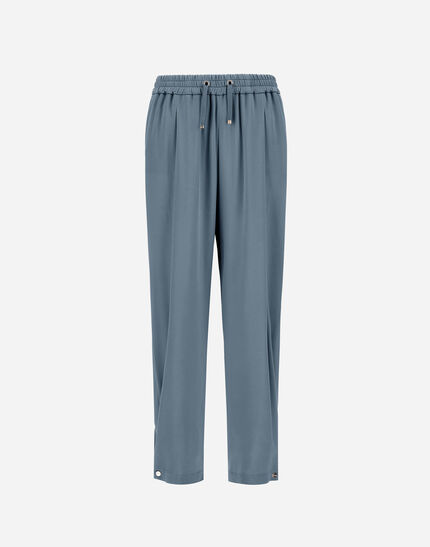 RESORT TROUSERS IN ENVERS SATIN Midnight Teal