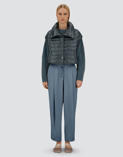 RESORT TROUSERS IN ENVERS SATIN Midnight Teal