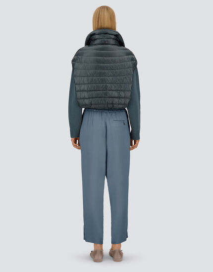 RESORT TROUSERS IN ENVERS SATIN Midnight Teal