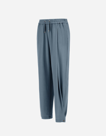RESORT TROUSERS IN ENVERS SATIN Midnight Teal