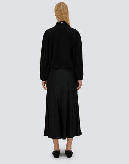 RESORT SKIRT IN ENVERS SATIN Black 5 RESORT SKIRT IN ENVERS SATIN Black