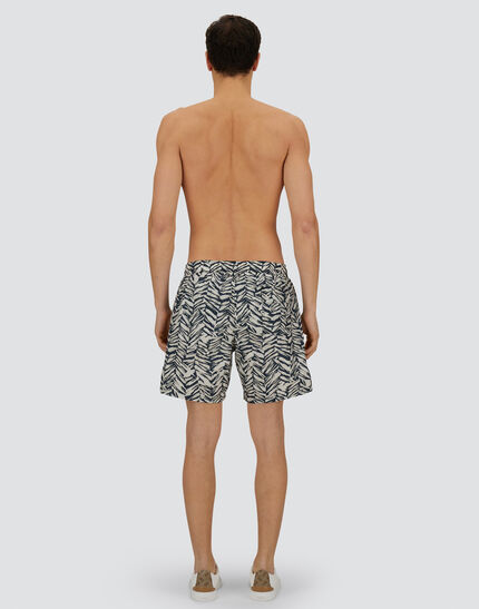 RESORT SWIM SHORTS IN NYLON SEASONAL PRINT Teal/White 3 RESORT SWIM SHORTS IN NYLON SEASONAL PRINT Teal/White