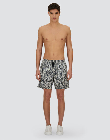 RESORT SWIM SHORTS IN NYLON SEASONAL PRINT Teal/White 4 RESORT SWIM SHORTS IN NYLON SEASONAL PRINT Teal/White