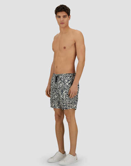 RESORT SWIM SHORTS IN NYLON SEASONAL PRINT Teal/White 7 RESORT SWIM SHORTS IN NYLON SEASONAL PRINT Teal/White