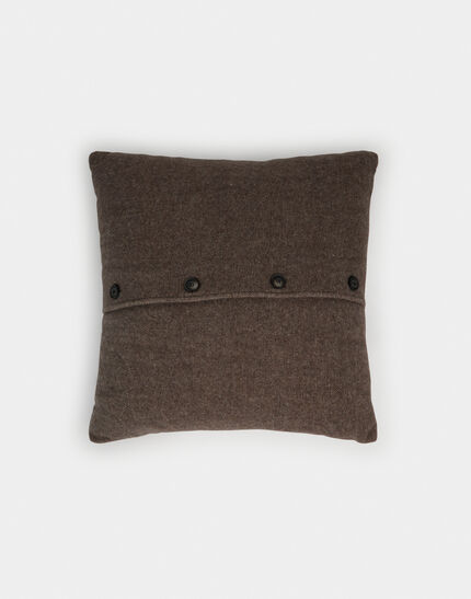 HERNO HABITA WOOL AND CASHMERE CUSHION Coffee