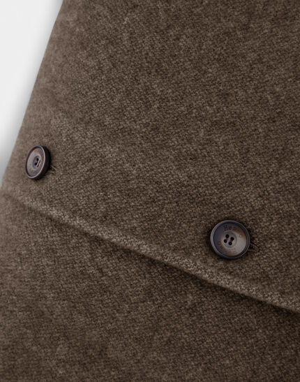 HERNO HABITA WOOL AND CASHMERE CUSHION Coffee