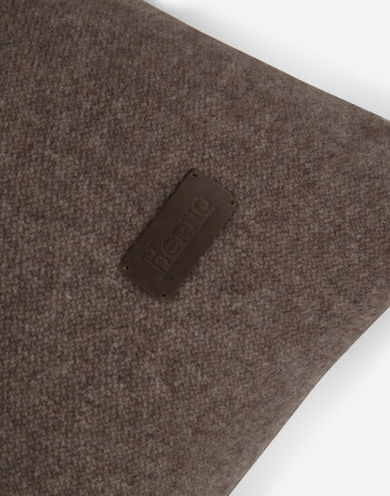HERNO HABITA WOOL AND CASHMERE CUSHION Coffee