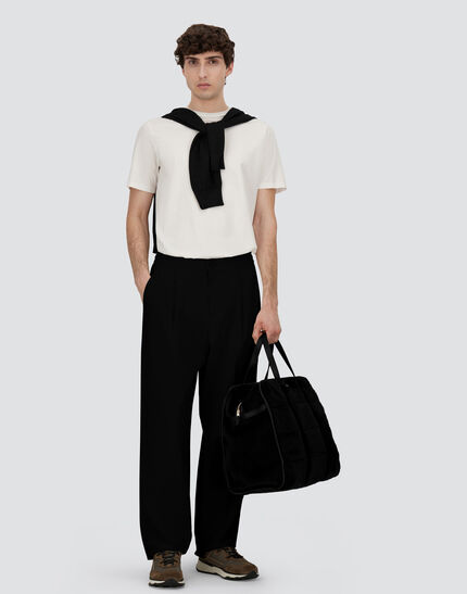 COTTON FEEL TROUSERS Black