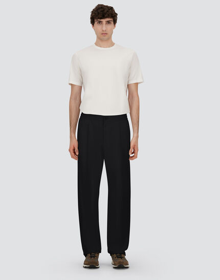 COTTON FEEL TROUSERS Black
